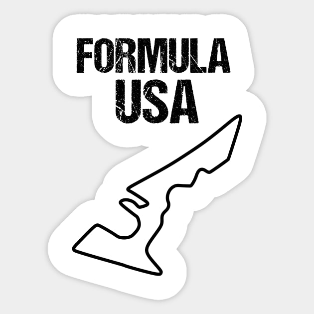 Formula USA Racing Circuit Car Map Grand Prix Race Sticker by soufyane